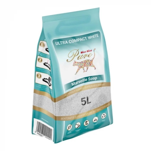 Nisip Pisici  Pure Marseille Soap 5 l MIAU MIAU