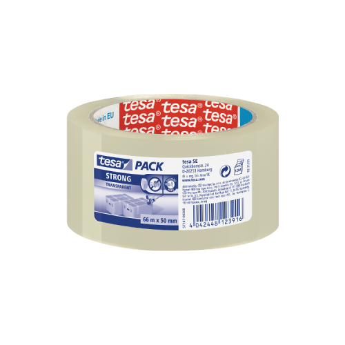Banda adeziva Tesa STRONG, 50 mm x 66 m, transparenta