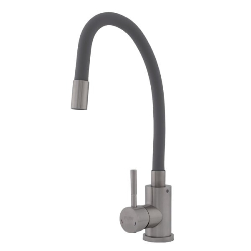 Baterie bucatarie SUS 304 cu pipa flexibila gri VITAL FLOW FB-011
