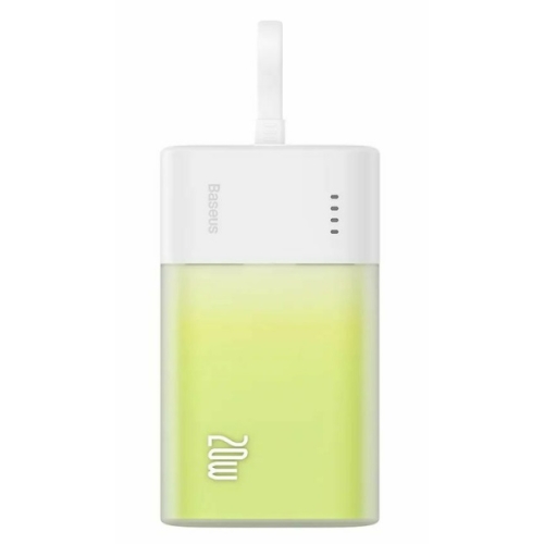 Baterie externa Baseus Popsicle 5200 mAh, 20W, cablu Lightning incorporat, pentru Apple iPhone Verde