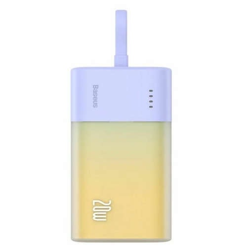 Baterie externa Baseus Popsicle 5200 mAh, 20W, cablu Lightning incorporat, pentru Apple iPhone Violet