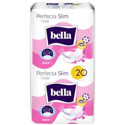 Bella Absorbante Perfecta Slim Extra Soft Duo Rose, 20 bucati. Produs de igiena personala