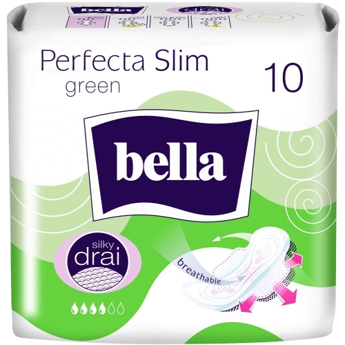 Bella Absorbante Perfecta Slim Silky Drai Green, 10 bucati. Produs de igiena personala