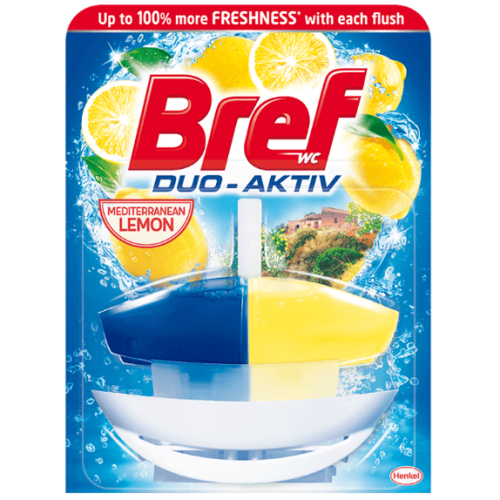 Bref WC Duo Aktiv Mediterranean Lemon, 50 ml. Produs de igienizare baie