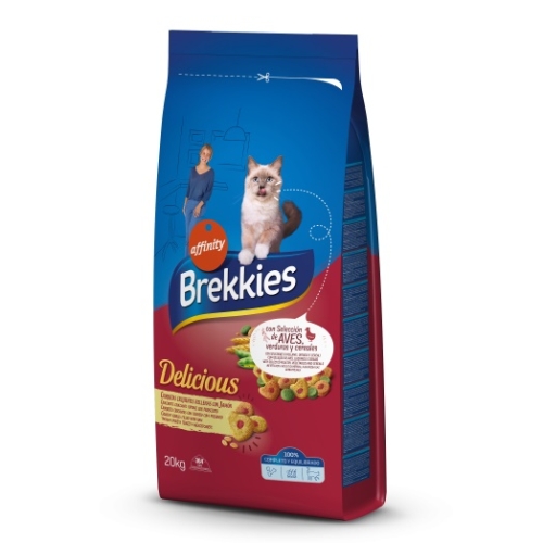 Hrana uscata pentru pisici, 20 kg, cu pui si curcan, Brekkies Excel Cat Delicious