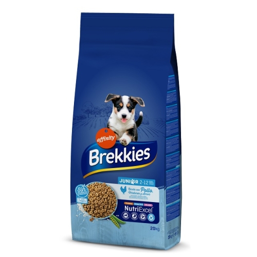 Hrana uscata Caini, 20 kg, cu Pui, Brekkies Excel Dog Junior Original