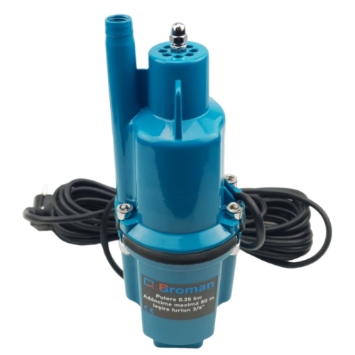 Pompa submersibila pe vibratii Broman, 350W, 80 m inaltime, 1.08 mc/h, 3/4" VMP60