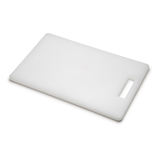 Tocator cu maner-culoare alb, dimensiuni 283x438x13hmm