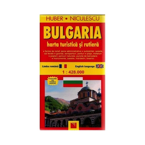 Bulgaria. Harta turistica si rutiera - Huber Kartographie