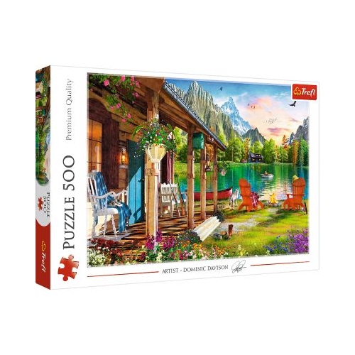 Puzzle cabana din munti 500 piese