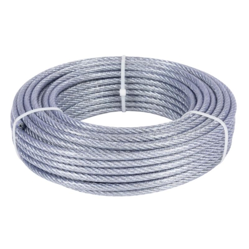 Cablu otel zincat Micul Fermier, plastifiat, diametru 4-5.5mm, lungime 25m