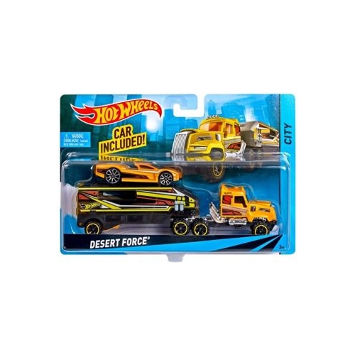 Camion si masina Desert Force, Hot Wheels