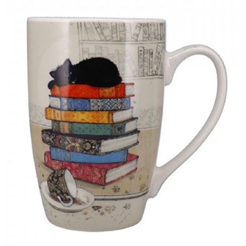 Cana Bug Art Chat on Livres 490 ml Ceramica Bej Kiub