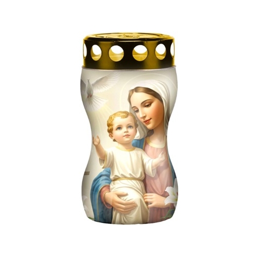Candelă din plastic clepsidră Maica Domnului