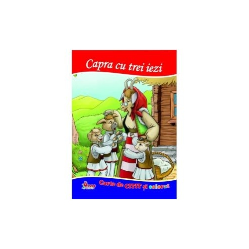 Capra cu trei iezi. Carte de citit si colorat - Mariana Matei