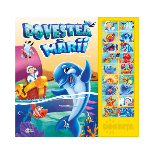 Carte cu sunete. Povestea marii - Inesa Tautu, editura Dorinta. Carte educativa pentru copii.