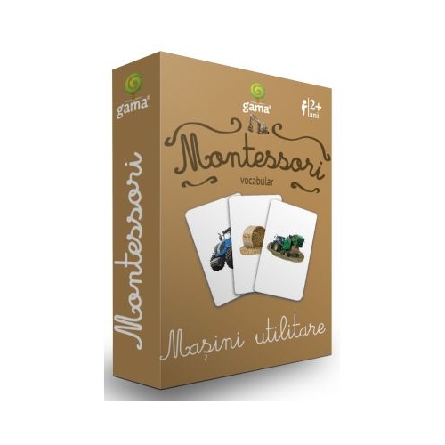 Carti de joc Montessori. Vocabular. Masini utilitare