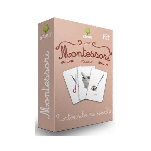 Carti de joc Montessori. Vocabular. Ustensile si unelte Carti pentru copii Gama grupdzc