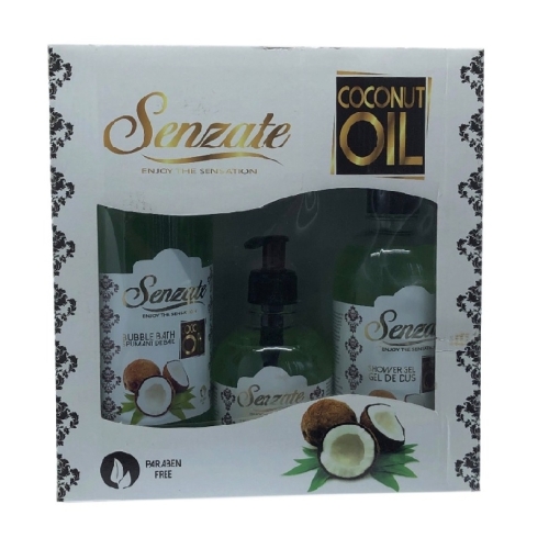 Caseta cocos, Senzate (spumant baie, gel de dus, sapun lichid)	