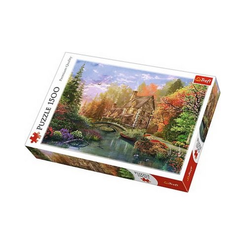 Puzzle casuta de langa lac, Trefl