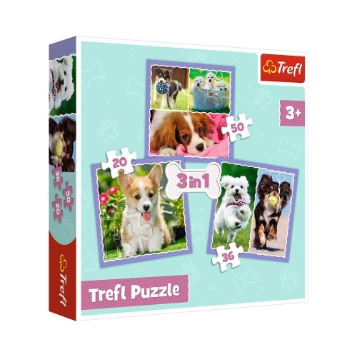 Puzzle 3in1 Catelusii adorabili