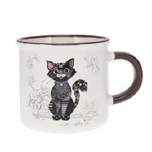 Ceasca Kook Chat noir 125 ml Ceramica Alba Kiub