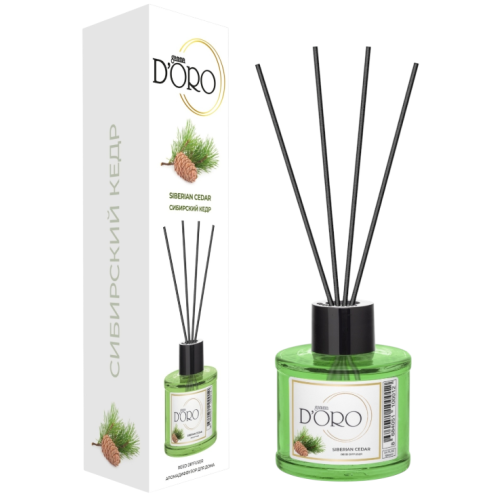 Odorizant camera cu betisoare aroma de Cedru Siberian, 120 ml, gamma D'ORO