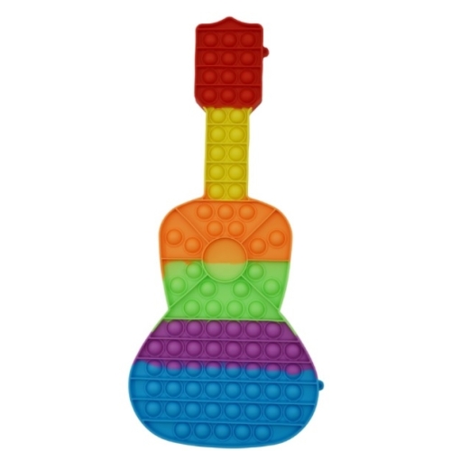 Jucarie antistres din silicon Pop it now and flip chitara macarons, FLIPPY