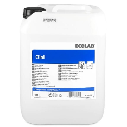 Ecolab Clinil Solutie pentru curatarea geamurilor, 10 L. Produse curatare casa si exterior, solutie curatat geamuri