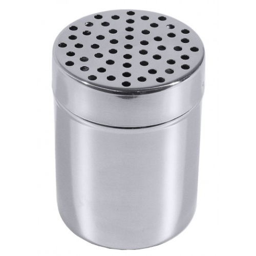 Pudriera cu sita fina, capacitate 300ml, inox, diametru 70mm, inaltime 95mm