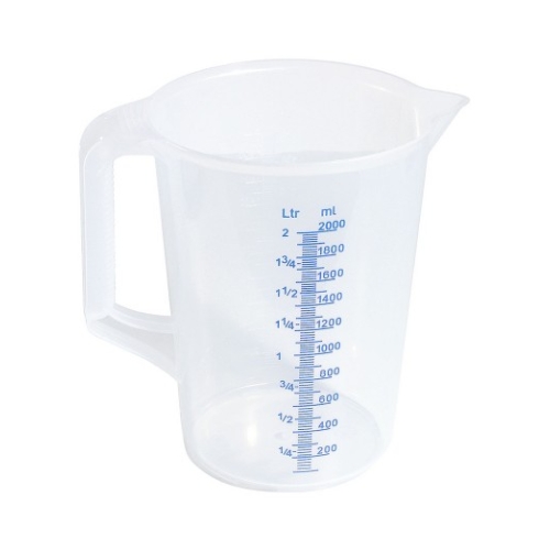 Cana gradata,  capacitate 2 litri, din polipropilena -grosime 1.8