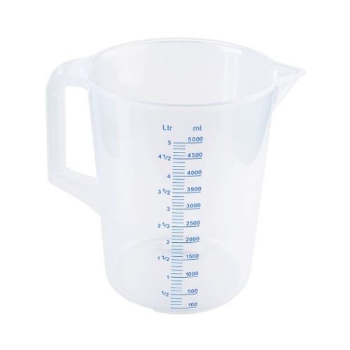 Cana gradata,  capacitate 5 litri, din polipropilena -grosime 1.9