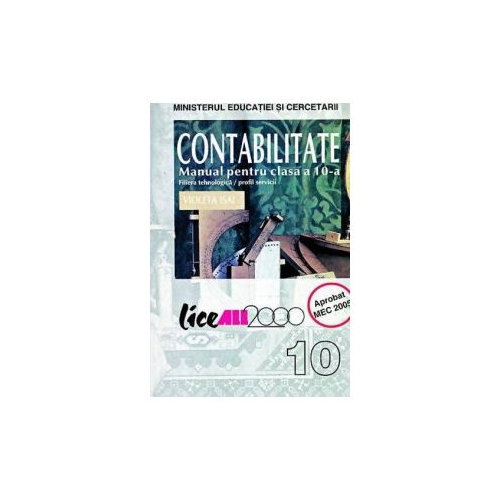 Contabilitate. Manual pentru clasa a 10-a - Violeta Isai