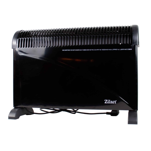 Convector electric podea 2000W, termostat reglabil 3 trepte, negru, Zilan