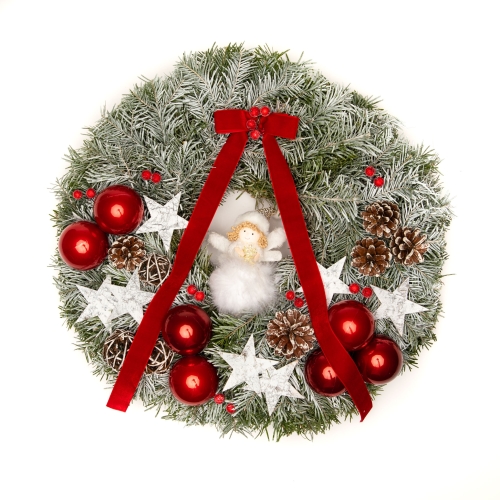 Coronita Brad Natural de usa/geam, 40 cm