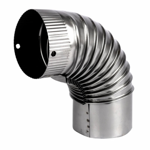 Cot pentru soba pe lemne 90˚ diam. 120mm 0.4mm, Zincat