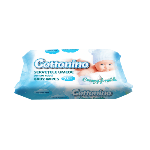 Servetele umede, 72 buc, Cottonino Blue. Produs pentru igiena persoanala