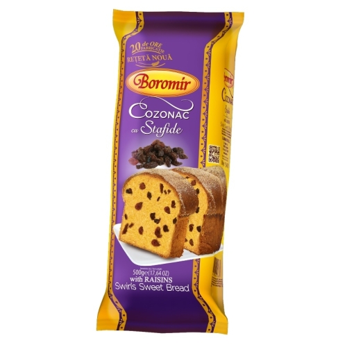 Cozonac cu Stafide 500 g, Boromir