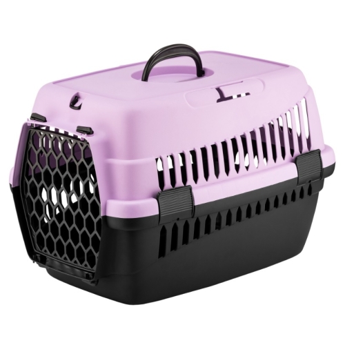 Cusca transport animale, violet-negru, 49x35x32.5cm, 4 Dog Deluxe