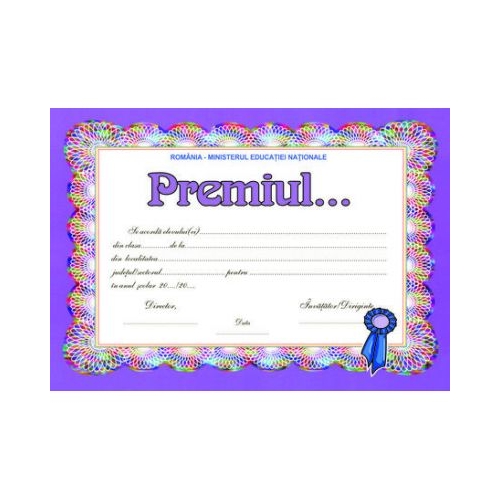 Diploma scolara de acordare a PREMIULUI... (DLFD007B)