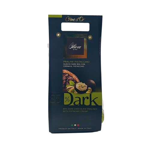 Oliva Praline ciocolata neagra cu fistic, 200 g