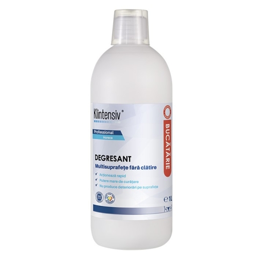 Solutie degresant Profesional multisuprafete fara clatire 1L, Klintensiv
