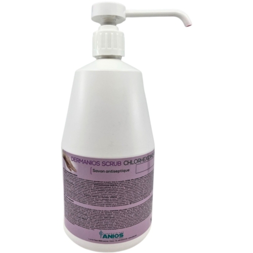Sapun antiseptic Dermanios Scrub Clorexidine 4%, 1L