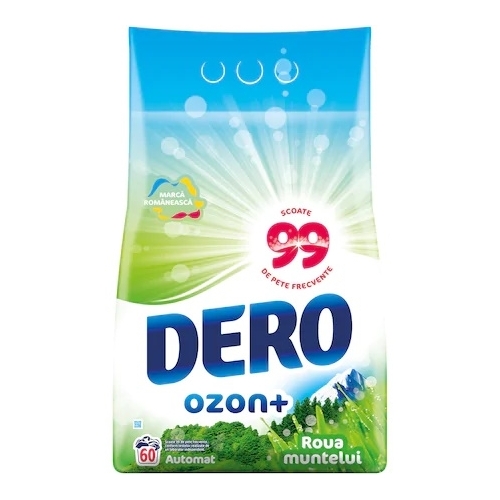 Dero Detergent automat Ozon+ Roua Muntelui 6 kg. Produs pentru curatarea si igienizarea hainelor si rufelor