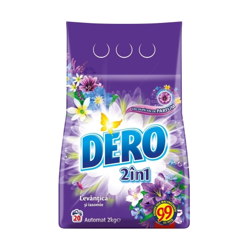 Dero Detergent automat Levantica si iasomie 2in1,  20 spalari, 2kgpe grupdzc.ro✅. Descopera gama copleta de produse la oferte speciale✅!