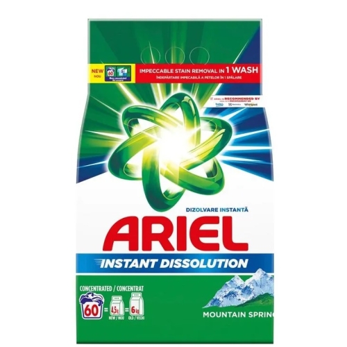 Ariel Detergent pudra pentru haine/rufe, Mountain Spring, 40 spalari, 4kg