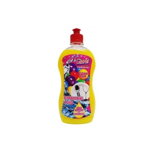 Detergent de vase 500 ml, Cloret - Bubble Gum. Produs pentru curatarea vaselor de bucatarie si tacamuri