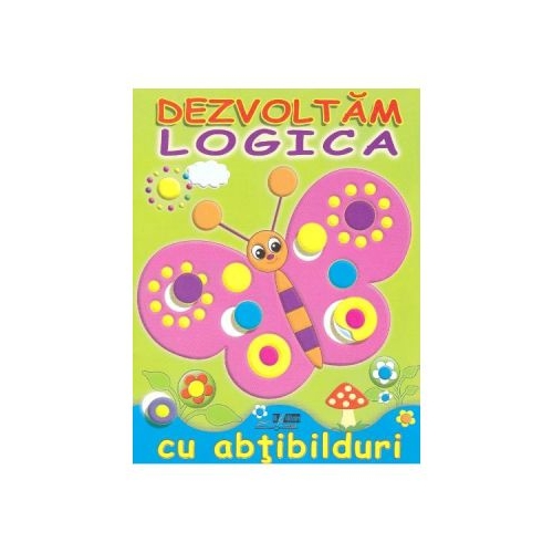 Dezvoltam logica cu abtibilduri: Fluture, editura Bibilion. Carti educative pentru copii