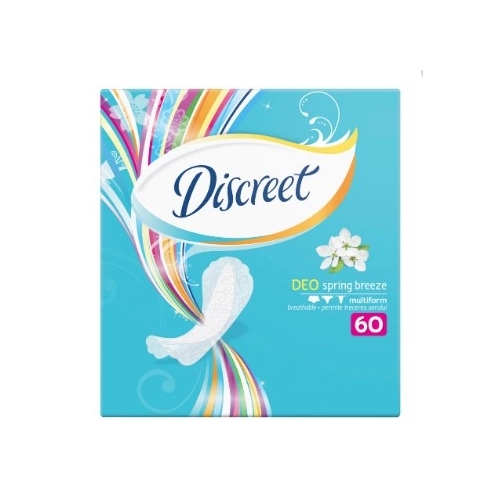 Discreet Absorbante Deo Spring Breeze, 60 bucati. Produs pentru igiena intima