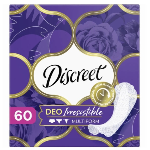 Discreet absorbante zilnice DEO irresistible multiform, 60 buc. Produs pentru igiena intima